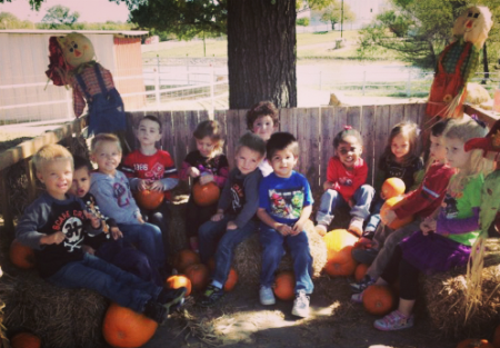 Layla with class in pumpkin patch, enh. 2013